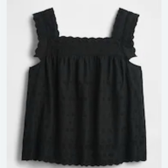 GAP X Doen Black Sleeveless Eyelet Top - Picture 7 of 15